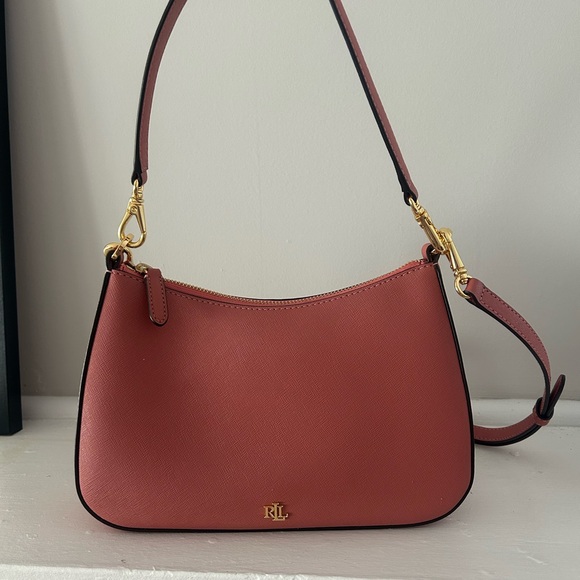Ralph Lauren Medium Danni Rosewood Shoulder Bag - Picture 1 of 8